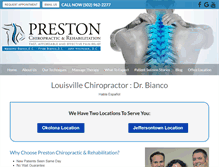 Tablet Screenshot of prestonchiro.com
